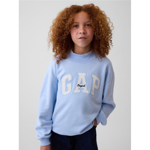Gap Kids VintageSoft Oversized Mockneck Logo Sweatshirt