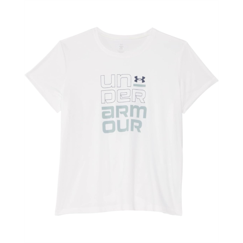 Girls Under Armour Kids Tech Split Wordmark Short Sleeve T-Shirt (Big Kid)