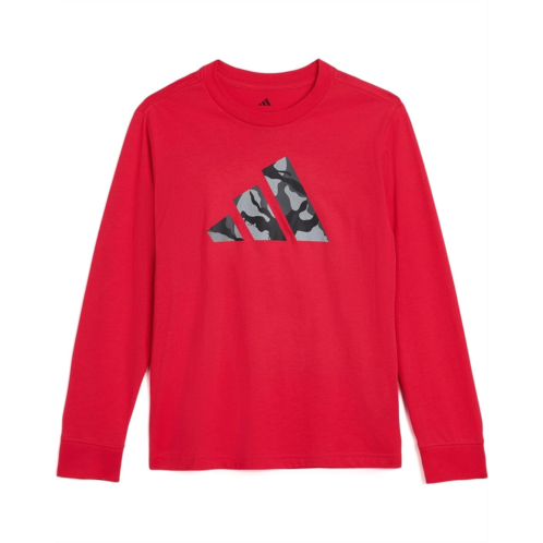 Boys adidas Kids Long Sleeve Sport Graphic Tee (Toddler/Little Kid)
