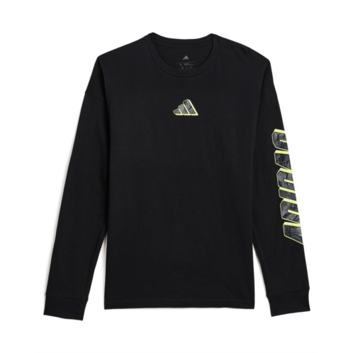Boys adidas Kids Long Sleeve Rock Camo Lineage Tee (Big Kid)
