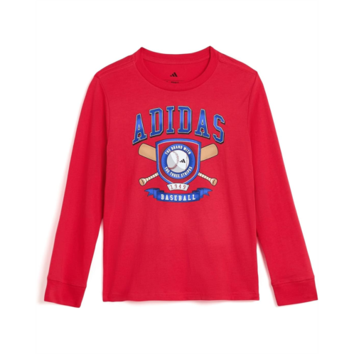 Boys adidas Kids Long Sleeve Sport Graphic Tee (Toddler/Little Kid)