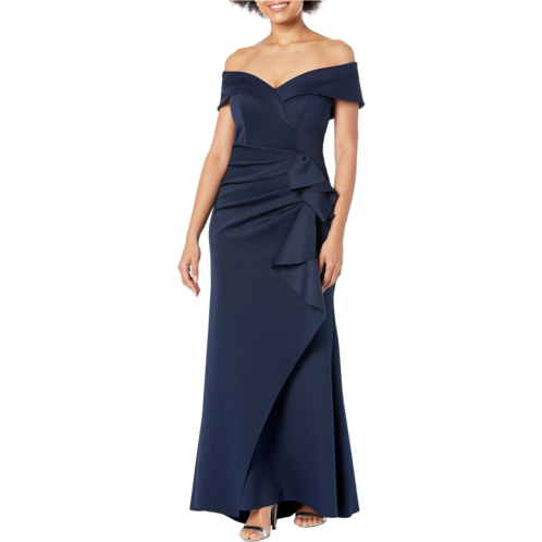 XSCAPE Long Over-the-Shoulder Ruffle