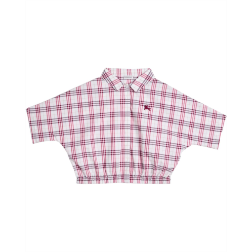 Girls Burberry Kids Maisie Check Button Top (Little Kid/Big Kid)