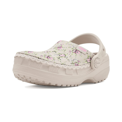 Kids Crocs Kids Classic Crafted Canvas Vegan Suede Stitch Clogs (Toddler)