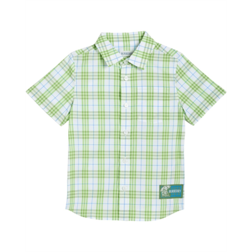 Boys Burberry Kids Owen Check Button Top (Little Kid/Big Kid)