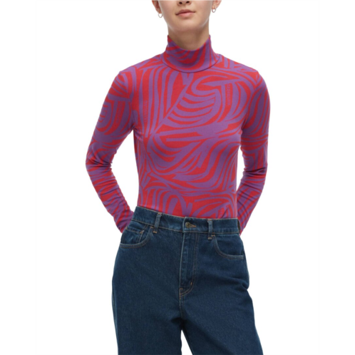 Marimekko jakala jokuraita logo turtleneck shirt