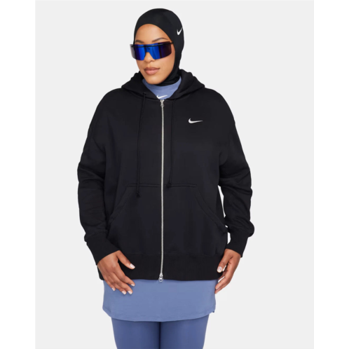 Nike sportswear phoenix fleece hoodie womens black full zip dsgl354