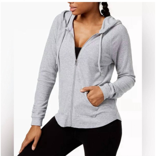 CALVIN KLEIN zip-up hoodie in gray