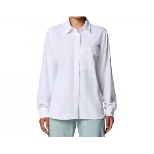 Columbia wild cast long sleeve shirt in white