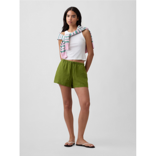 Gap 4 Pull-On Linen-Blend Shorts