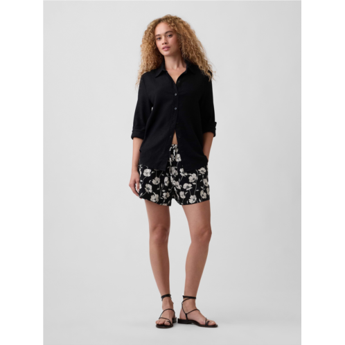 Gap 4 Pull-On Linen-Blend Shorts