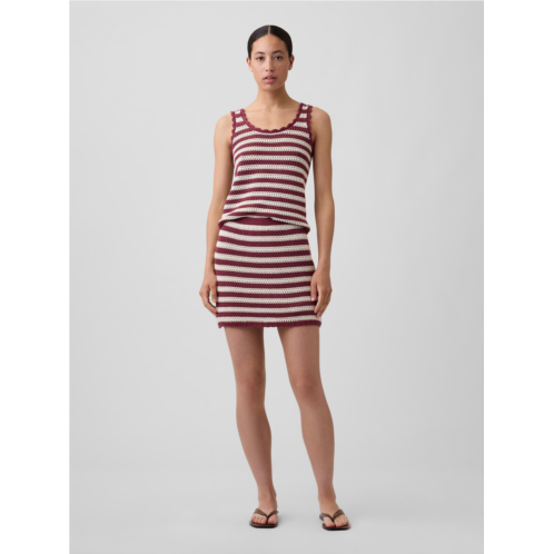 Gap Pull-On Crochet Sweater Mini Skirt