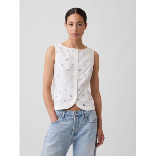 Gap Boatneck Button-Up Top