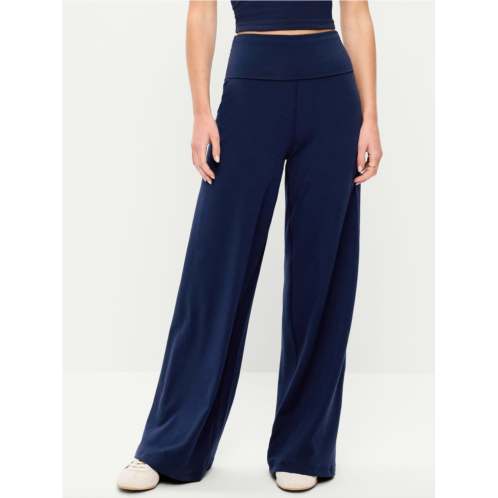 OldNavy High-Waisted PowerChill Fold-Over Wide-Leg Pants