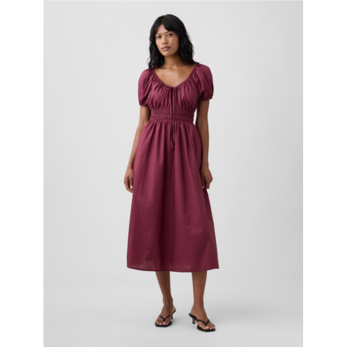 Gap Puff Sleeve V-Neck Maxi Dress