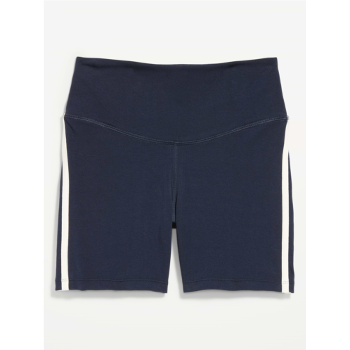 OldNavy High-Waisted PowerChill Side-Stripe Biker Shorts -- 5-inch inseam