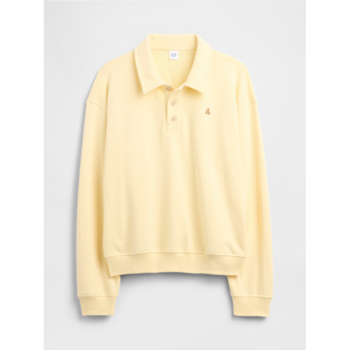 Gap Relaxed Cropped Polo Sweatshirt