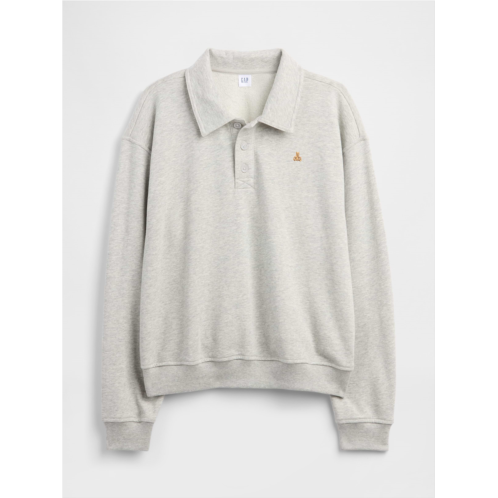 Gap Relaxed Cropped Polo Sweatshirt
