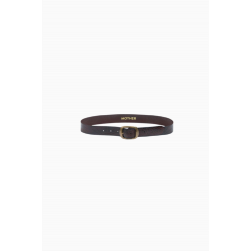 Mother womens magpie belt in cognac