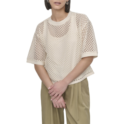 DKNY crochet knit top