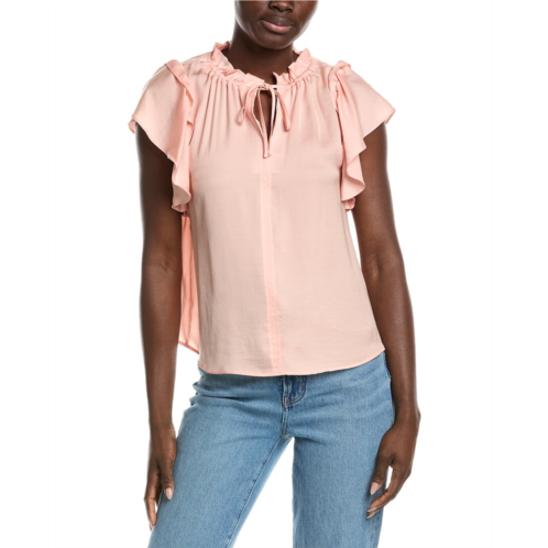 DKNY ruffle neck top