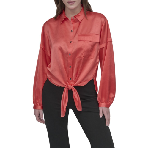 DKNY front tie top
