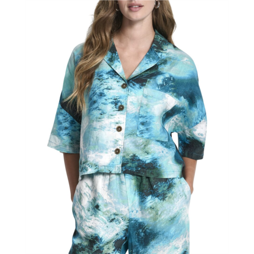 DKNY buttoned linen shirt