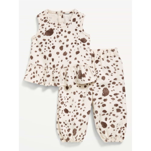 OldNavy Printed Sleeveless Top and Pants Set for Baby