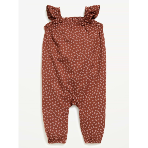OldNavy Printed Sleeveless Textured Ruffle-Trim Jumpsuit for Baby
