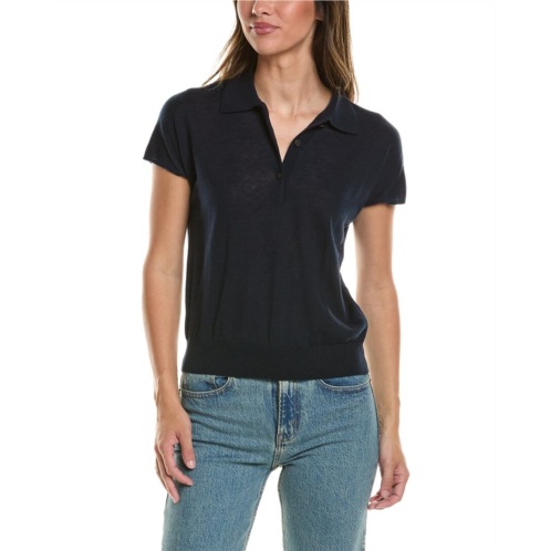 Vince wool-blend knit polo shirt