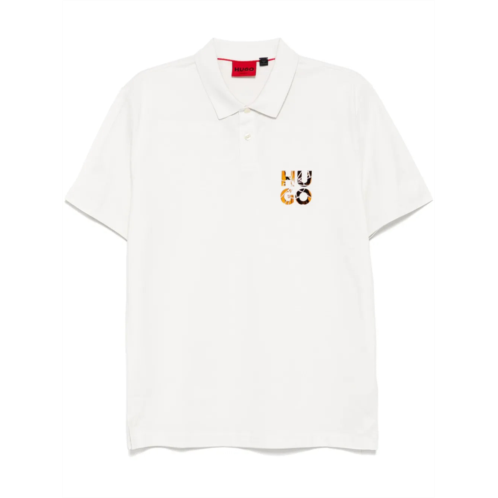 Hugo Boss Hugo mens diridupol short sleeve polo shirt white