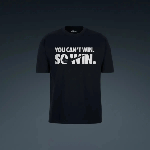 Nike so win t-shirt unisex black graphic print 100% cotton crew neck dsgl8