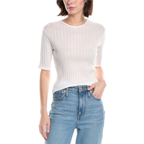 Vince ribbed mock neck top