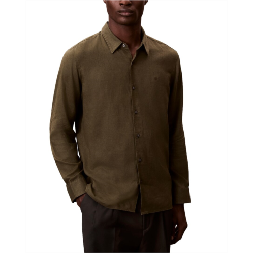 Calvin Klein classic linen-blend shirt