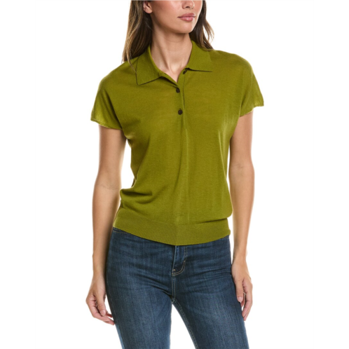 Vince wool-blend knit polo shirt