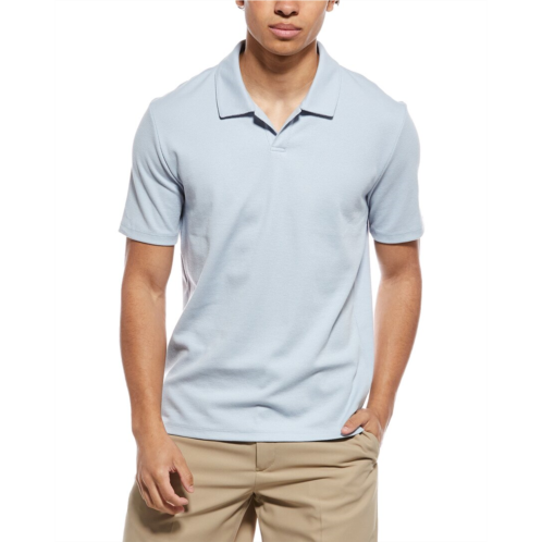 Vince mesh rib johnny collar shirt