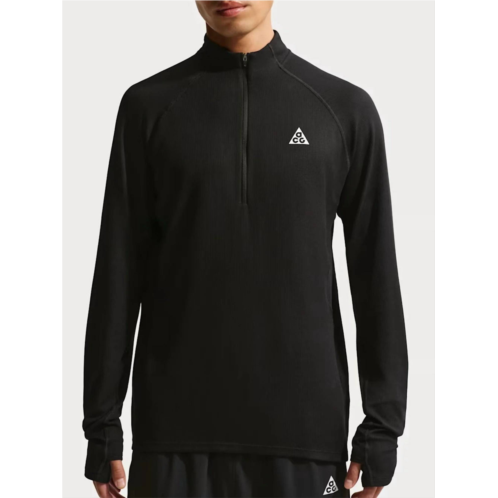 NIKE acg df trail dri-fit midlayer shirt in black/black/summit white