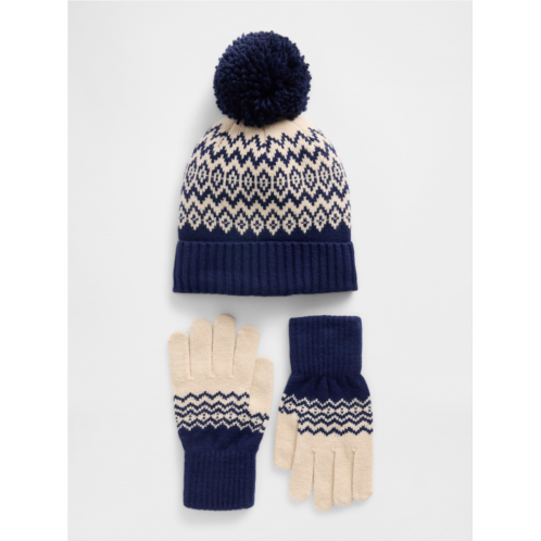 Gap Kids CashSoft Fair Isle Hat & Gloves Set