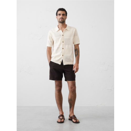 bananarepublic Mesh Patchwork Sweater Polo