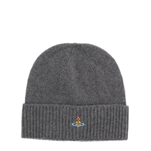 VIVIENNE WESTWOOD ribbed knit cashmere beanie