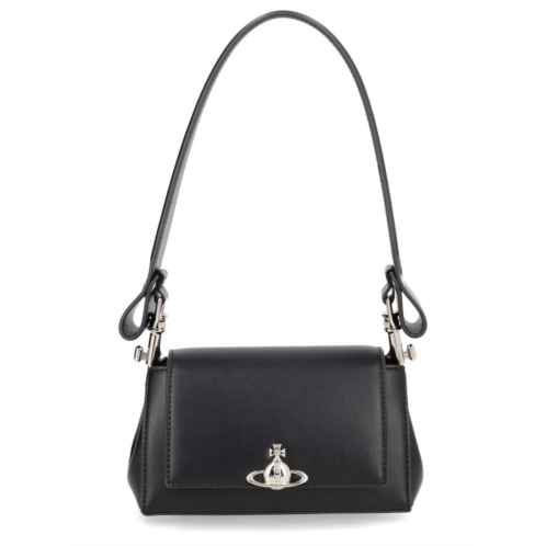 VIVIENNE WESTWOOD black hazel polyester shoulder bag