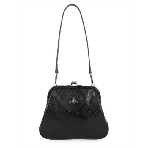 VIVIENNE WESTWOOD neutrals viviennes snakeskin leather clutch bag