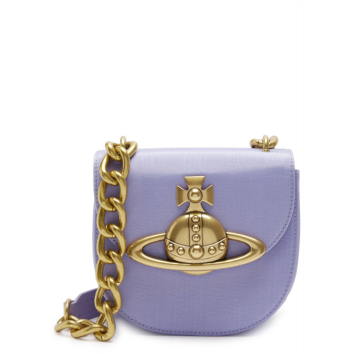 Vivienne Westwood womens jodie satin saddle bag in lilac