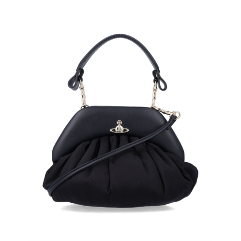 VIVIENNE WESTWOOD brooke black viscose clutch bag