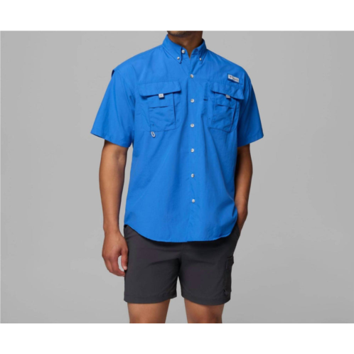 Columbia MENS pfg bahama ii short sleeve shirt in vivid blue
