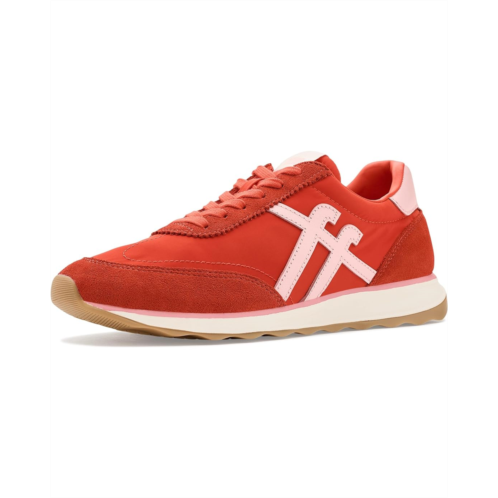 Womens FitFlop Retro-Q FF Metallic-Fabric/Suede Sneakers