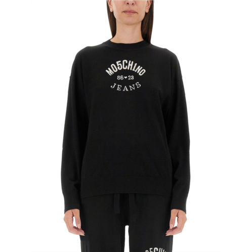 MOSCHINO relaxed fit jersey with bold logo print