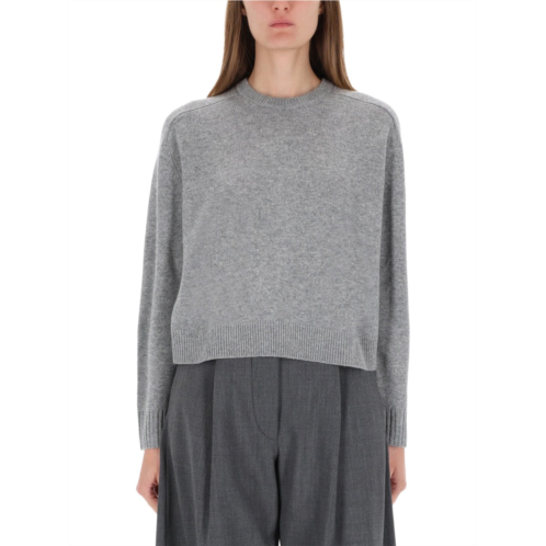 THEORY cropped cashmere ribbed sweater