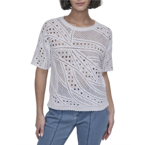 DKNY crochet sweater top