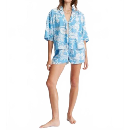 Billabong all good button-down top in blue bliss